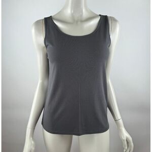 Eileen Fisher Gray Fitted Sleeveless Tank Top